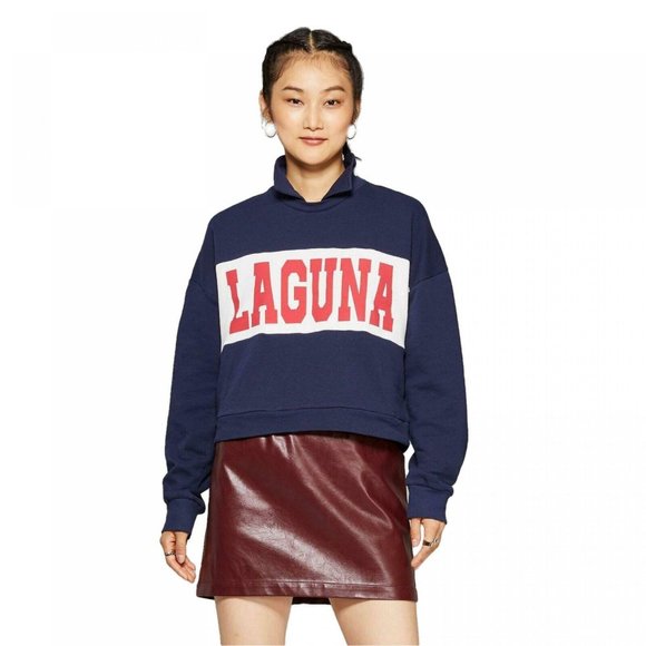 Wild Fable Tops - NWT Wild Fable Laguna Varsity Sweatshirt XS Navy